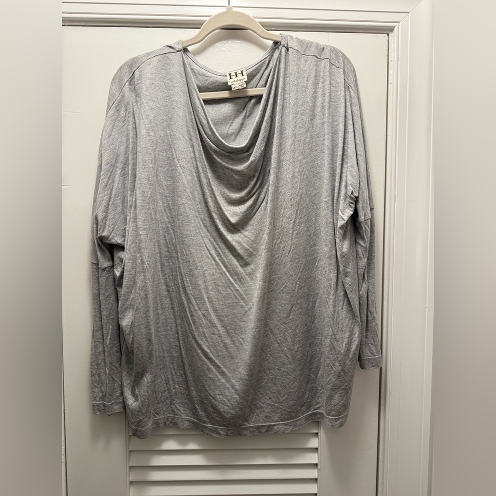 Haute Hippie Heather Gray Drape Top